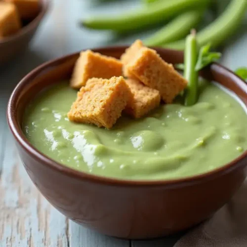 Soupe de petit pois: recette rapide
